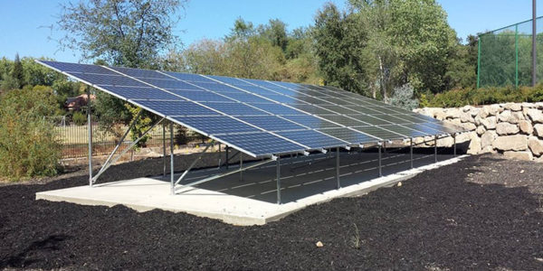 Ground mount solar installer
