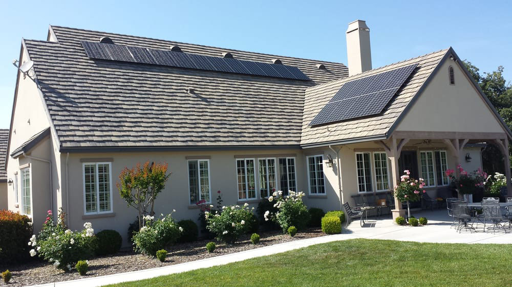 Solar Panels Installed, Residential Home, Roof Mounted Solar Panels Installed, Residential Home, Roof Mounted